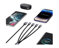 USAMS Kabel 4w1 2xUSB-C/Lightning/MicroUSB 15W 1,2m Aluminum - 1569021 - zdjęcie 7